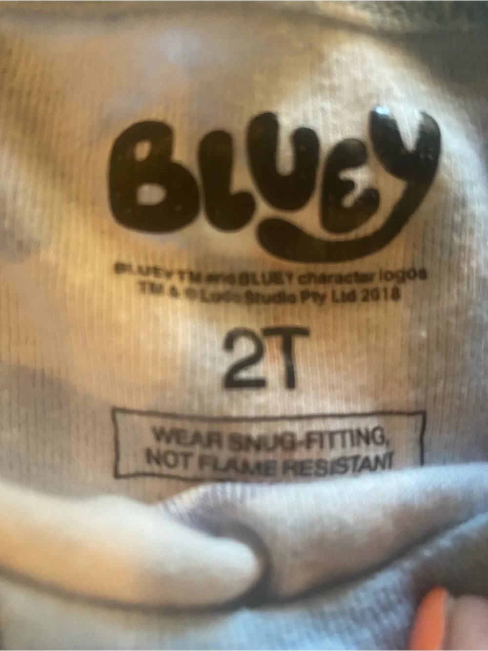 Bluey Kids Pajama Set - Blue and White